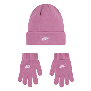 GIRLS NIKE BEANIE/GLOVE SET 'SWEET BEET' 9A2961-ADZ