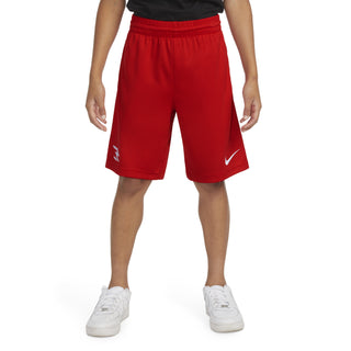 NIKE 3BRAND KIDS BADGE SHORTS 'UNIVERSITY RED' 9Q0152-U10