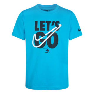 NIKE 3BRAND KIDS LETS GO SWOOSH TEE 'CHLORINE BLUE' 9Q0438-B8X