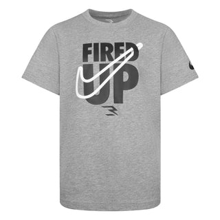NIKE 3BRAND KIDS FIRED UP SWOOSH TEE 'CARBON HEATHER' 9Q0452-GEH
