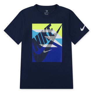 NIKE 3BRAND KIDS GRADIENT BOX LOGO TEE 'MIDNIGHT NAVY' 9Q0485-U90