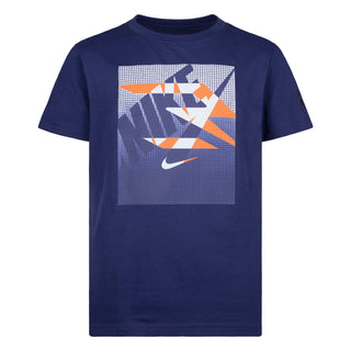 NIKE 3BRAND KIDS BOX LOGO GRADIENT TEE 'MIDNIGHT NAVY' 9Q0504-U90