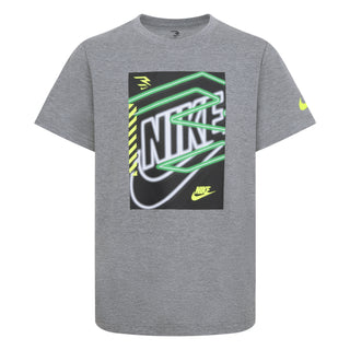 NIKE 3BRAND KIDS THREE X THREE TEE 'CARBON HEATHER' 9Q0565-GEH
