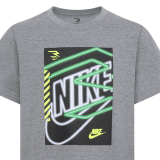 NIKE 3BRAND KIDS THREE X THREE TEE 'CARBON HEATHER' 9Q0565-GEH