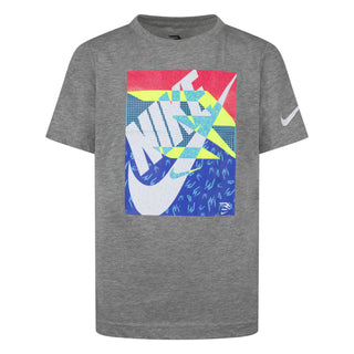 NIKE 3BRAND KIDS PARTY CONFETTI TEE 'CARBON HEATHER' 9Q0780-GEH