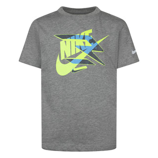 NIKE 3BRAND KIDS DUAL ICON SPECKLE TEE 'CARBON HEATHER' 9Q0781-GEH