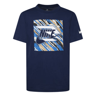 NIKE 3BRAND KIDS PAINT STROKE SQUARE TEE 'MIDNIGHT NAVY' 9Q0807-U90