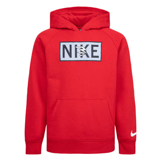 NIKE 3BRAND KIDS PLATE LOGO HOODIE 'UNIVERSITY RED' 9Q0867-U10