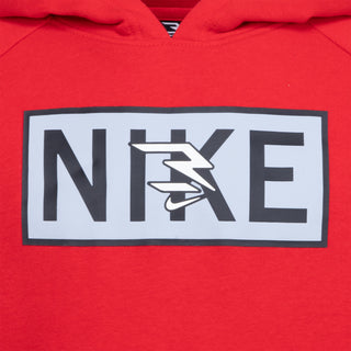 NIKE 3BRAND KIDS PLATE LOGO HOODIE 'UNIVERSITY RED' 9Q0867-U10