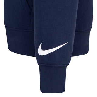 NIKE 3BRAND KIDS PLATE LOGO HOODIE 'MIDNIGHT NAVY' 9Q0867-U90