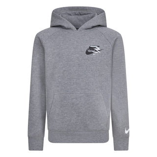 NIKE 3BRAND KIDS SMALL MASHUP PO HOODIE 'CARBON HEATHER' 9Q0868-GEH