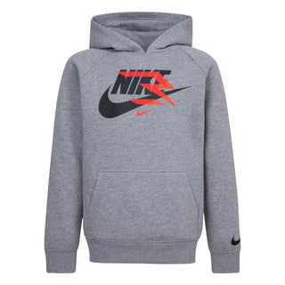 NIKE 3BRAND KIDS BIG MASHUP HOODIE 'CARBON HEATHER' 9Q0870-GEH