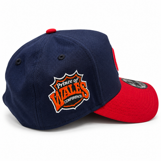 NEW ERA 9FORTY A-FRAME MONTREAL CANADIENS PRINCE OF WALES CONFERENCE NAVY/RED RED UV