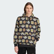 MEN'S ADIDAS TILE ALLOVER PRINT LOOSE HOODIE JW1085