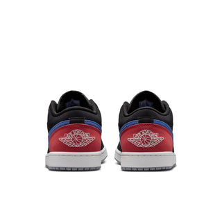 MENS AIR JORDAN ONE LOW "BLACK/SUMMIT WHITE-TRUE BLUE-VARSITY RED" 553558-049