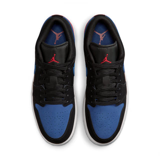 MENS AIR JORDAN ONE LOW "BLACK/SUMMIT WHITE-TRUE BLUE-VARSITY RED" 553558-049