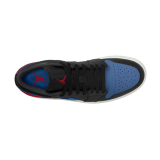 MENS AIR JORDAN ONE LOW "BLACK/SUMMIT WHITE-TRUE BLUE-VARSITY RED" 553558-049