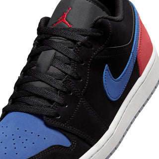 MENS AIR JORDAN ONE LOW "BLACK/SUMMIT WHITE-TRUE BLUE-VARSITY RED" 553558-049