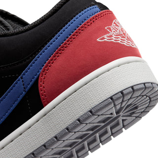 MENS AIR JORDAN ONE LOW "BLACK/SUMMIT WHITE-TRUE BLUE-VARSITY RED" 553558-049