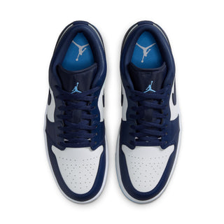 MEN'S AIR JORDAN 1 LOW "MIDNIGHT NAVY/UNIVERSITY BLUE" 553558-404