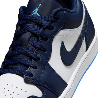MEN'S AIR JORDAN 1 LOW "MIDNIGHT NAVY/UNIVERSITY BLUE" 553558-404