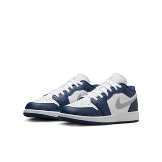 (GS) JORDAN 1 LOW 'MIDNIGHT NAVY/WOLF GREY'  553560-141