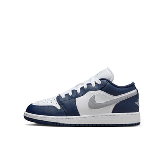 (GS) JORDAN 1 LOW 'MIDNIGHT NAVY/WOLF GREY'  553560-141