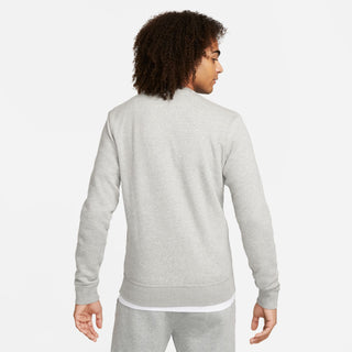 MEN'S NIKE SOLO SWOOSH FLEECE CREW-NECK "DK GREY HEATHER" 611467-063