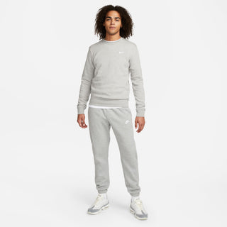 MEN'S NIKE SOLO SWOOSH FLEECE CREW-NECK "DK GREY HEATHER" 611467-063