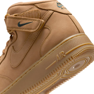 MENS NIKE AIR FORCE ONE MID '07 PREMIUM QS "FLAX/WHEAT" 715889-200