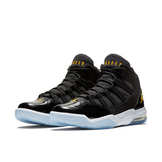 MEN'S AIR JORDAN MAX AURA "BLACK/UNIVERSITY GOLD/WHITE" AQ9084-041