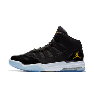 MEN'S AIR JORDAN MAX AURA "BLACK/UNIVERSITY GOLD/WHITE" AQ9084-041