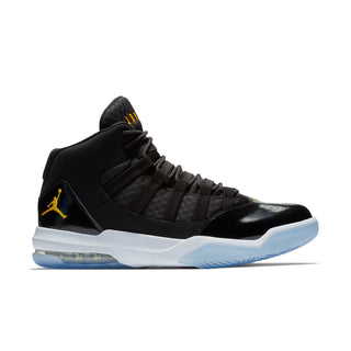 MEN'S AIR JORDAN MAX AURA "BLACK/UNIVERSITY GOLD/WHITE" AQ9084-041