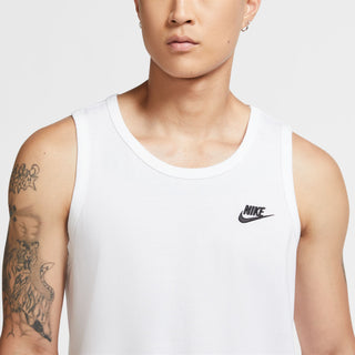 MEN'S NIKE SPORTSWEAR CLUB TANK "WHITE/BLACK" BQ1260-100