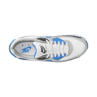 MEN'S NIKE AIR MAX 90 'WHITE/BLUE CRYSTAL-LT SMOKE GREY-BLACK' DM0029-122