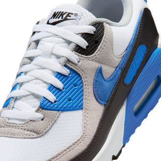 MEN'S NIKE AIR MAX 90 'WHITE/BLUE CRYSTAL-LT SMOKE GREY-BLACK' DM0029-122