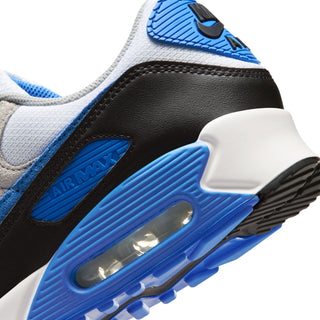 MEN'S NIKE AIR MAX 90 'WHITE/BLUE CRYSTAL-LT SMOKE GREY-BLACK' DM0029-122
