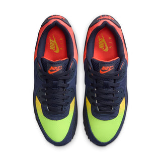 MEN'S NIKE AIR MAX 90 'LEMON VENOM/BLACKENED BLUE-HYPER CRIMSON' DM0029-700
