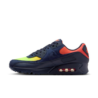 MEN'S NIKE AIR MAX 90 'LEMON VENOM/BLACKENED BLUE-HYPER CRIMSON' DM0029-700