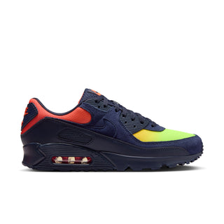 MEN'S NIKE AIR MAX 90 'LEMON VENOM/BLACKENED BLUE-HYPER CRIMSON' DM0029-700