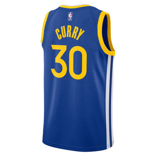 Maillot Nike Golden State Warriors STEPHEN CURRY 30 Icon Edition Bleu Royal Jaune DN2005-401