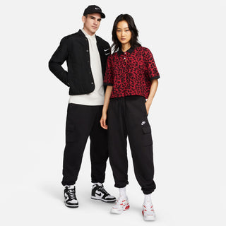 WOMEN'S NIKE SPORTSWEAR CLUB FLEECE CARGO PANT 'BLACK/WHITE' DQ5196-010