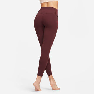 WOMEN'S NIKE ZENVY GENTLE-SUPPORT HIGH WAISTED 7/8 LEGGINGS "BURGUNDY" DQ6015-652