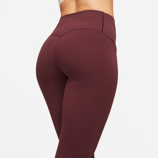 WOMEN'S NIKE ZENVY GENTLE-SUPPORT HIGH WAISTED 7/8 LEGGINGS "BURGUNDY" DQ6015-652