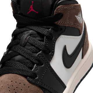 (PS) AIR JORDAN 1 MID "BLACK/PHANTOM-PALOMINO-UNIVERSITY RED" DQ8424-007