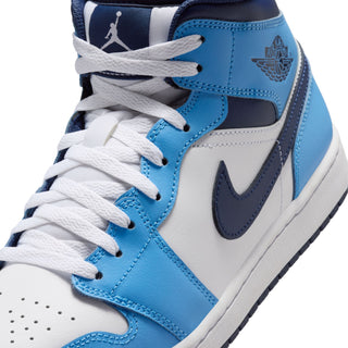 MEN'S AIR JORDAN 1 MID "UNIVERSITY BLUE/MIDNIGHT NAVY" DQ8426-405