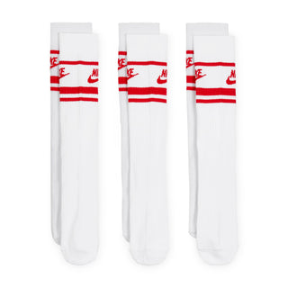 NIKE EVERYDAY ESSENTIAL CREW SOCKS (3 PAIRS) 'WHITE/RED' DX5089-102