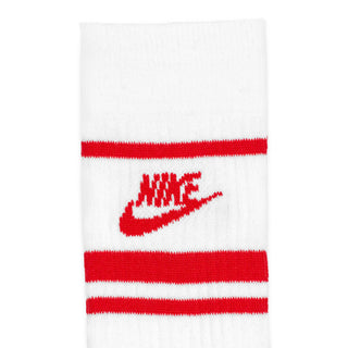 NIKE EVERYDAY ESSENTIAL CREW SOCKS (3 PAIRS) 'WHITE/RED' DX5089-102