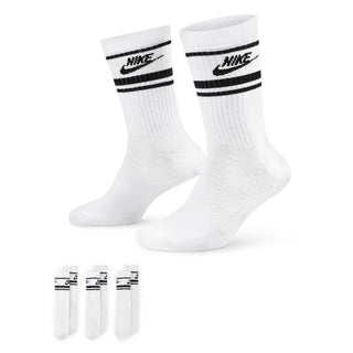Chaussettes Nike Sportswear Everyday Essential Crew (3 paires) Blanc/Noir/Noir DX5089-103