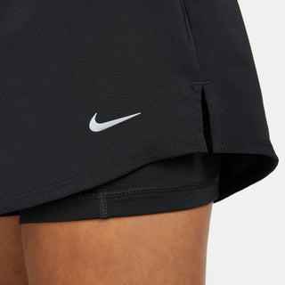 WOMEN'S NIKE ONE DRI-FIT HIGH WAISTED 2 IN 1 SHORTS "BLACK/REFLECTIVE SILVER" DX6016-010